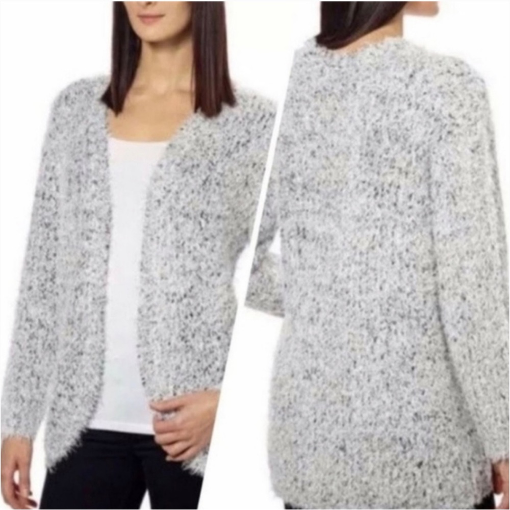 Kensie Gray Shag Cardigan